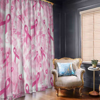 Breast Cancer Awareness Pink Ribbon Window Curtain Tie Dye Style - Wonder Print Shop