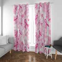 Breast Cancer Awareness Pink Ribbon Window Curtain Tie Dye Style - Wonder Print Shop