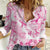 Breast Cancer Awareness Pink Ribbon Women Casual Shirt Tie Dye Style - Wonder Print Shop