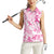Breast Cancer Awareness Pink Ribbon Women Sleeveless Polo Shirt Tie Dye Style - Wonder Print Shop