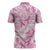 Breast Cancer Awareness Pink Ribbon Zipper Polo Shirt Tie Dye Style - Wonder Print Shop