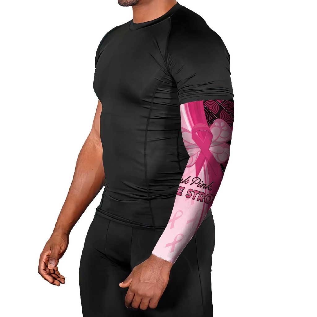 Breast Cancer Awareness Arm Sleeves Party Like A Survivor - Pink African Pattern - Wonder Print Shop