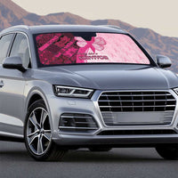 Breast Cancer Awareness Auto Sun Shade Party Like A Survivor - Pink African Pattern - Wonder Print Shop