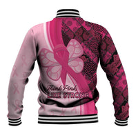 Breast Cancer Awareness Baseball Jacket Party Like A Survivor - Pink African Pattern - Wonder Print Shop