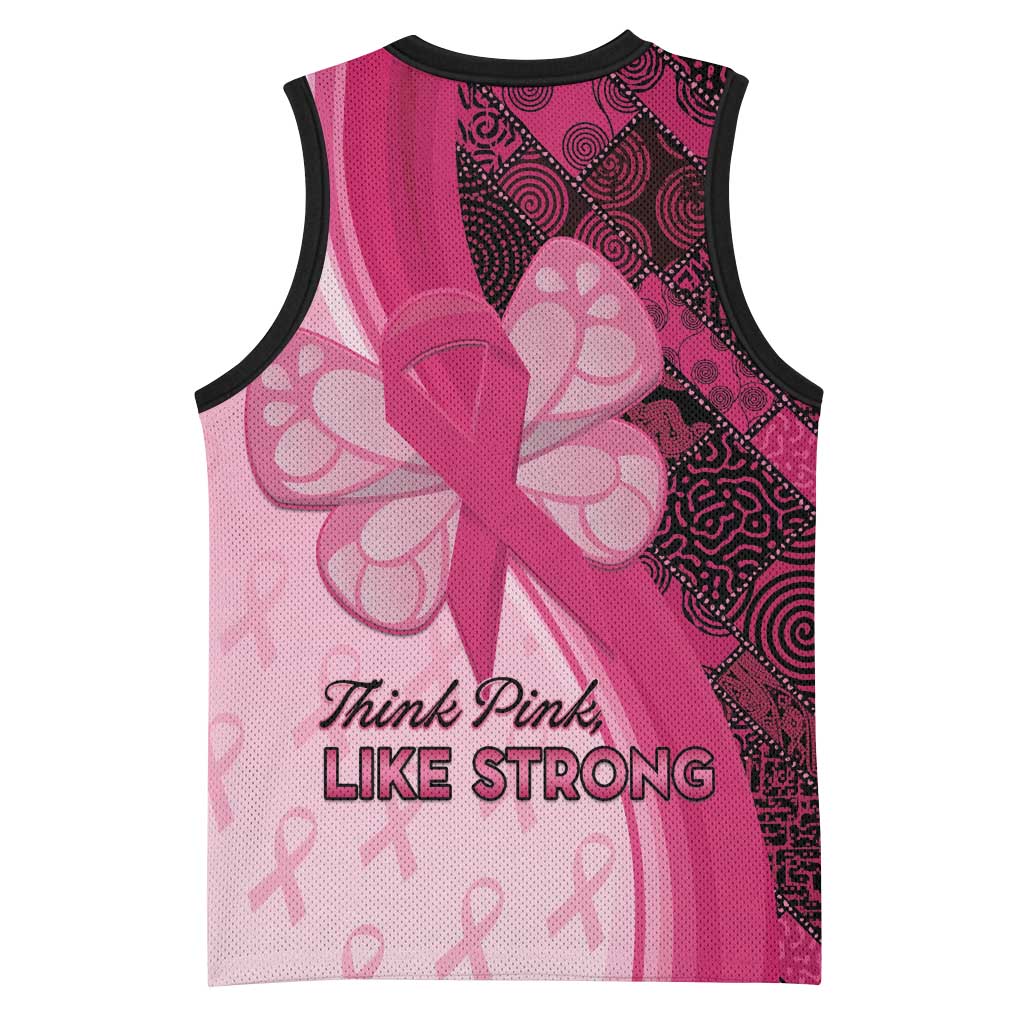 Breast Cancer Awareness Basketball Jersey Party Like A Survivor - Pink African Pattern - Wonder Print Shop