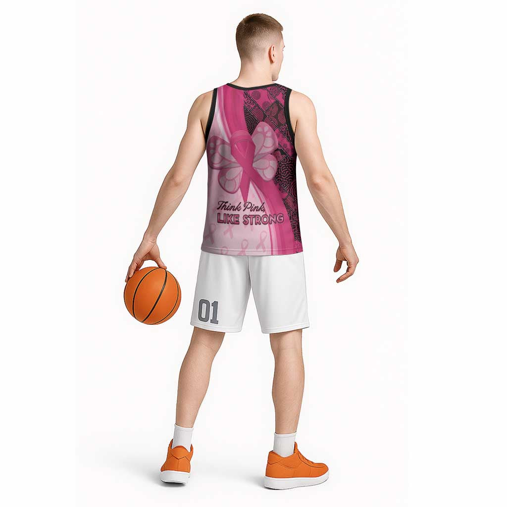 Breast Cancer Awareness Basketball Jersey Party Like A Survivor - Pink African Pattern - Wonder Print Shop