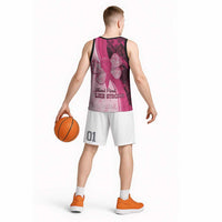 Breast Cancer Awareness Basketball Jersey Party Like A Survivor - Pink African Pattern - Wonder Print Shop
