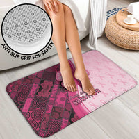 Breast Cancer Awareness Bathroom Set Party Like A Survivor - Pink African Pattern - Wonder Print Shop
