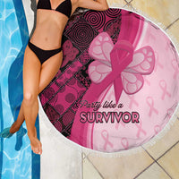 Breast Cancer Awareness Beach Blanket Party Like A Survivor - Pink African Pattern - Wonder Print Shop