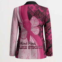 Breast Cancer Awareness Blazer Party Like A Survivor - Pink African Pattern - Wonder Print Shop