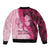 Breast Cancer Awareness Bomber Jacket Party Like A Survivor - Pink African Pattern - Wonder Print Shop