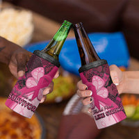 Breast Cancer Awareness 4 in 1 Can Cooler Tumbler Party Like A Survivor - Pink African Pattern - Wonder Print Shop