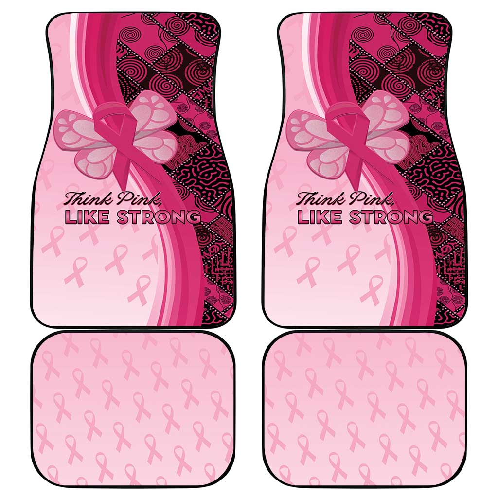 Breast Cancer Awareness Car Mats Party Like A Survivor - Pink African Pattern - Wonder Print Shop