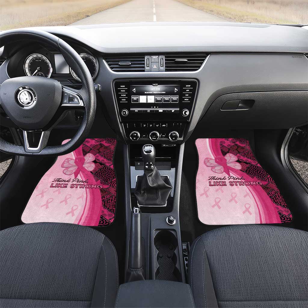Breast Cancer Awareness Car Mats Party Like A Survivor - Pink African Pattern - Wonder Print Shop