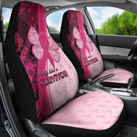 Breast Cancer Awareness Car Seat Cover Party Like A Survivor - Pink African Pattern - Wonder Print Shop