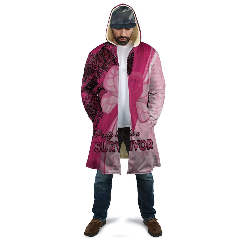 Breast Cancer Awareness Cloak Party Like A Survivor - Pink African Pattern - Wonder Print Shop