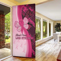 Breast Cancer Awareness Door Cover Party Like A Survivor - Pink African Pattern - Wonder Print Shop