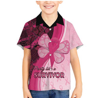 Breast Cancer Awareness Family Matching Mermaid Dress and Hawaiian Shirt Party Like A Survivor - Pink African Pattern - Wonder Print Shop