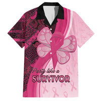 Breast Cancer Awareness Hawaiian Shirt Party Like A Survivor - Pink African Pattern - Wonder Print Shop
