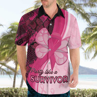 Breast Cancer Awareness Hawaiian Shirt Party Like A Survivor - Pink African Pattern - Wonder Print Shop
