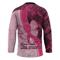 Breast Cancer Awareness Hockey Jersey Party Like A Survivor - Pink African Pattern - Wonder Print Shop