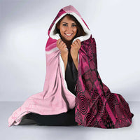 Breast Cancer Awareness Hooded Blanket Party Like A Survivor - Pink African Pattern - Wonder Print Shop