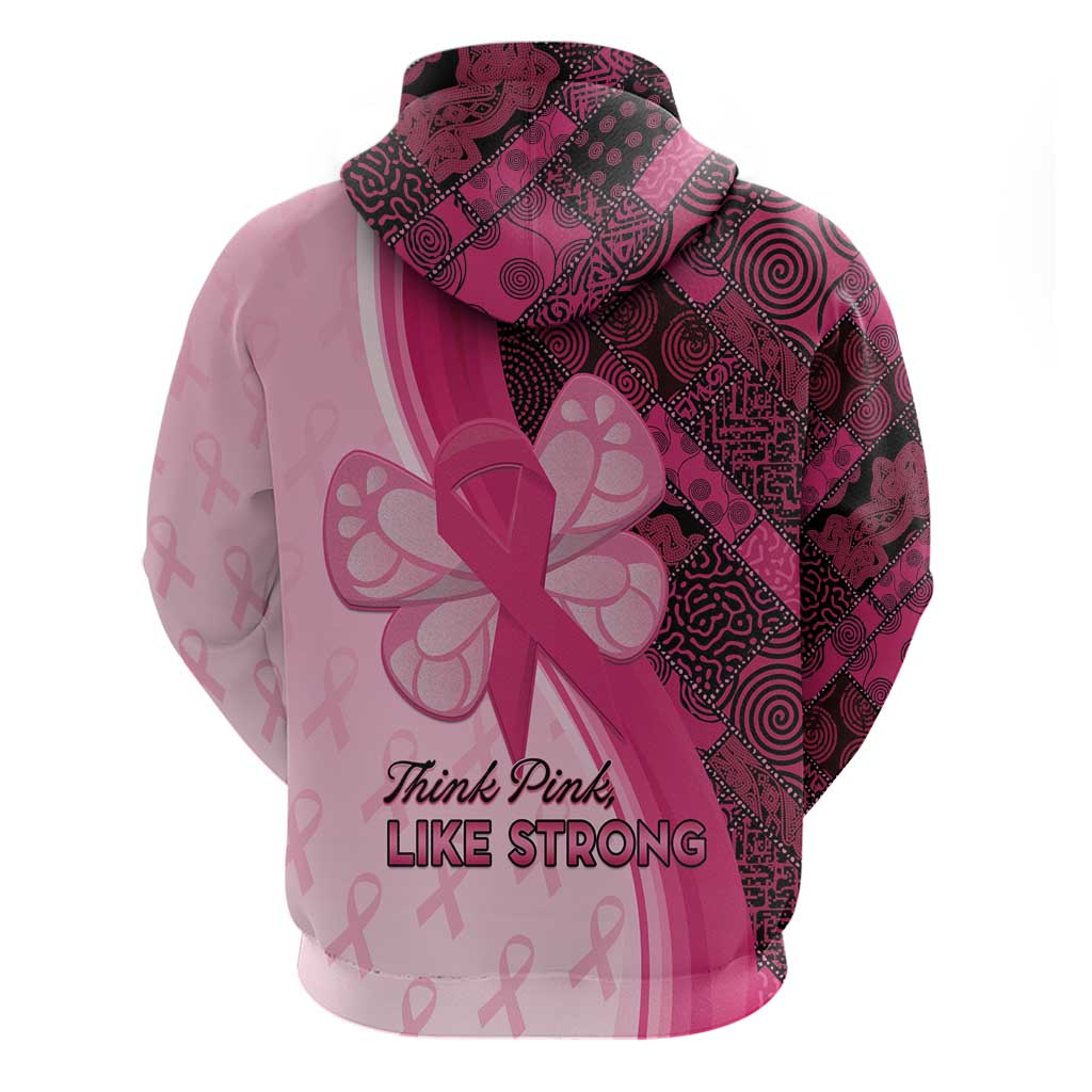Breast Cancer Awareness Hoodie Party Like A Survivor - Pink African Pattern - Wonder Print Shop