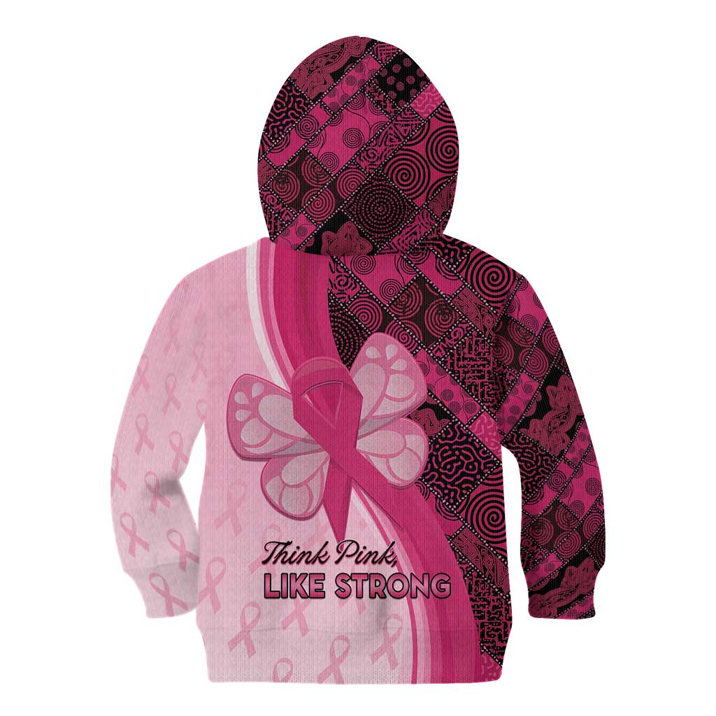 Breast Cancer Awareness Kid Hoodie Party Like A Survivor - Pink African Pattern - Wonder Print Shop