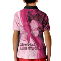 Breast Cancer Awareness Kid Polo Shirt Party Like A Survivor - Pink African Pattern - Wonder Print Shop