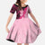 Breast Cancer Awareness Kid Short Sleeve Dress Party Like A Survivor - Pink African Pattern - Wonder Print Shop