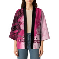 Breast Cancer Awareness Kimono Party Like A Survivor - Pink African Pattern - Wonder Print Shop