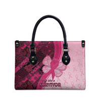 Breast Cancer Awareness Leather Bag Party Like A Survivor - Pink African Pattern - Wonder Print Shop