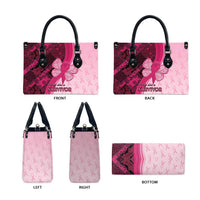 Breast Cancer Awareness Leather Bag Party Like A Survivor - Pink African Pattern - Wonder Print Shop