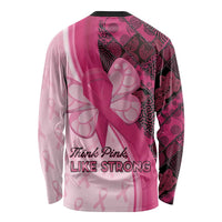 Breast Cancer Awareness Long Sleeve Shirt Party Like A Survivor - Pink African Pattern - Wonder Print Shop
