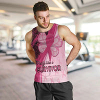 Breast Cancer Awareness Men Tank Top Party Like A Survivor - Pink African Pattern - Wonder Print Shop