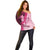 Breast Cancer Awareness Off Shoulder Sweater Party Like A Survivor - Pink African Pattern - Wonder Print Shop