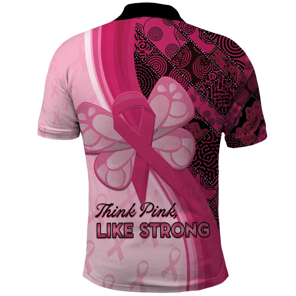Breast Cancer Awareness Polo Shirt Party Like A Survivor - Pink African Pattern - Wonder Print Shop
