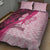 Breast Cancer Awareness Quilt Bed Set Party Like A Survivor - Pink African Pattern - Wonder Print Shop