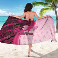 Breast Cancer Awareness Sarong Party Like A Survivor - Pink African Pattern - Wonder Print Shop