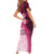 Breast Cancer Awareness Short Sleeve Bodycon Dress Party Like A Survivor - Pink African Pattern - Wonder Print Shop
