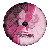 Breast Cancer Awareness Spare Tire Cover Party Like A Survivor - Pink African Pattern - Wonder Print Shop