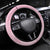 Breast Cancer Awareness Steering Wheel Cover Party Like A Survivor - Pink African Pattern - Wonder Print Shop