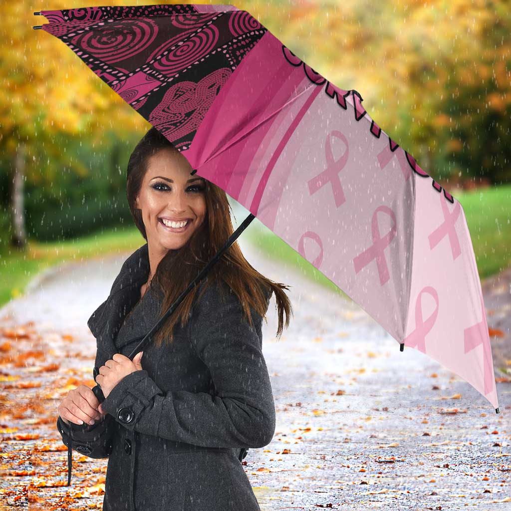 Breast Cancer Awareness Umbrella Party Like A Survivor - Pink African Pattern - Wonder Print Shop
