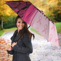 Breast Cancer Awareness Umbrella Party Like A Survivor - Pink African Pattern - Wonder Print Shop
