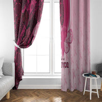 Breast Cancer Awareness Window Curtain Party Like A Survivor - Pink African Pattern - Wonder Print Shop