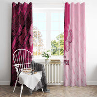 Breast Cancer Awareness Window Curtain Party Like A Survivor - Pink African Pattern - Wonder Print Shop