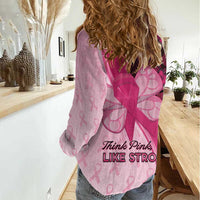 Breast Cancer Awareness Women Casual Shirt Party Like A Survivor - Pink African Pattern - Wonder Print Shop