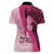 Breast Cancer Awareness Women Polo Shirt Party Like A Survivor - Pink African Pattern - Wonder Print Shop
