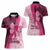Breast Cancer Awareness Women Polo Shirt Party Like A Survivor - Pink African Pattern - Wonder Print Shop