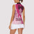 Breast Cancer Awareness Women Sleeveless Polo Shirt Party Like A Survivor - Pink African Pattern - Wonder Print Shop